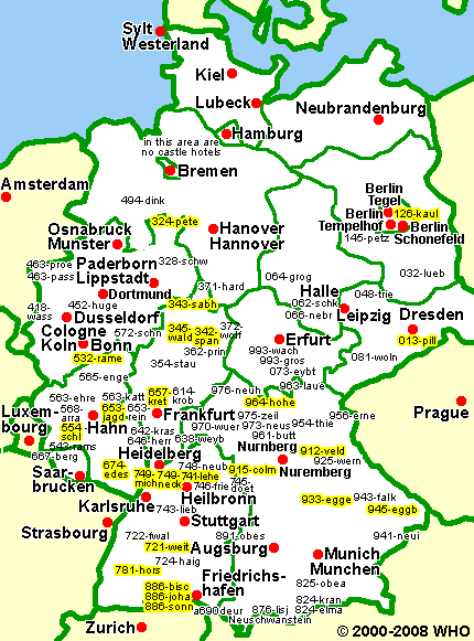 Landkarte Deutschland burgen-schloesser-430-7, © 2000-2002 WHO