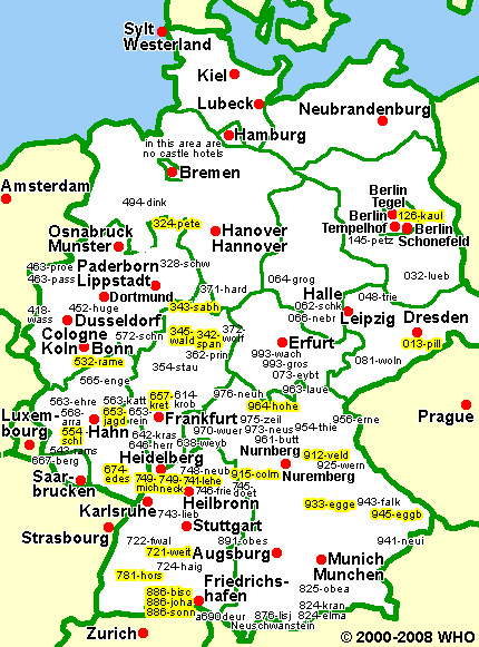 Landkarte Deutschland burgen-schloesser-430-7,  2000-2002 WHO